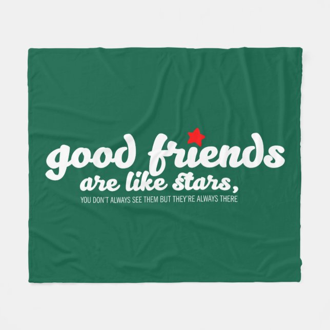 Cobertor De Velo Bons amigos são como estrelas (Frente (Horizontal))