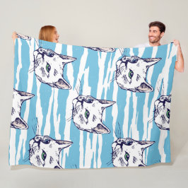 Cobertor De Velo Bons desenhos animados Gatos sem costura padrão