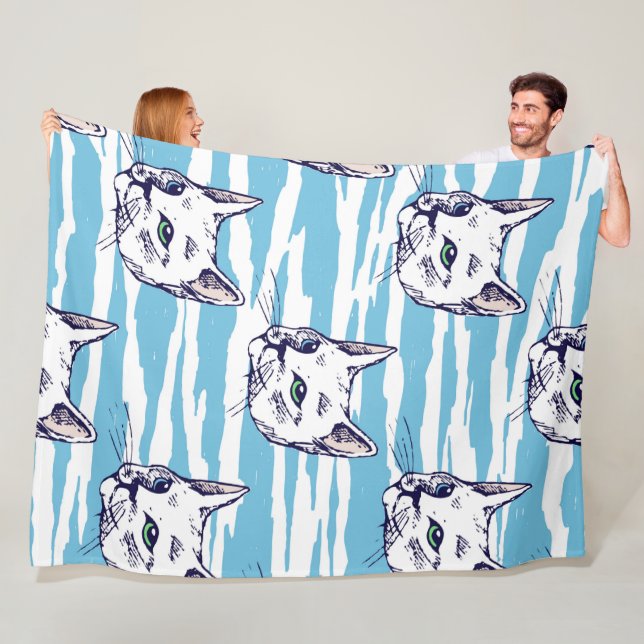 Cobertor De Velo Bons desenhos animados Gatos sem costura padrão (In Situ)