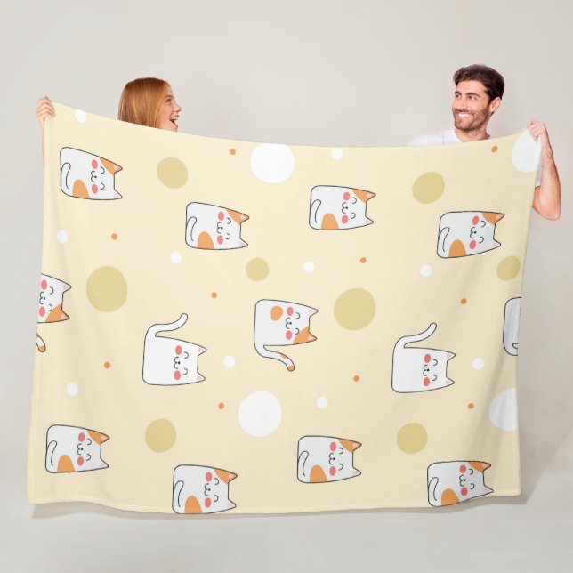 Cobertor De Velo Bons desenhos animados Gatos sem costura padrão (In Situ)