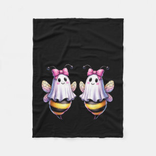 Cobertor De Velo Boo Bees Fantasma Abelhas Halloween Furiosas Mulhe