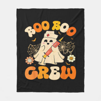 Cobertor De Velo Boo Boo Crew Ghost Enfermeiro, Retro Hallowee