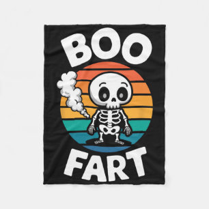 Cobertor De Velo Boo Fart Engraçado Fazendo Esqueleto Para O Hallow