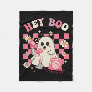 Cobertor De Velo Boo Groovy Cute Ghost Dia de as Bruxas engraçado M