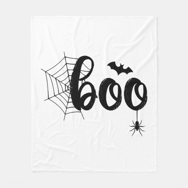 Cobertor De Velo Boo Halloween Ghost Cute Halloween Matando (Frente)