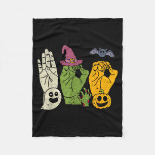 Cobertor De Velo Boo Hands Língua Americana de Sinais Orgulho Asl