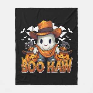 Cobertor De Velo Boo Haw Ocidental Halloween Vintage Fantasma Engra