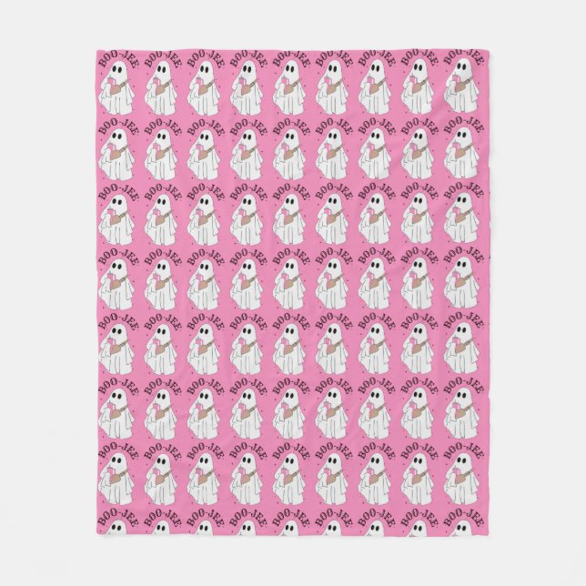 Cobertor De Velo Boo Jee Fleece Blanket Rosa (Frente)