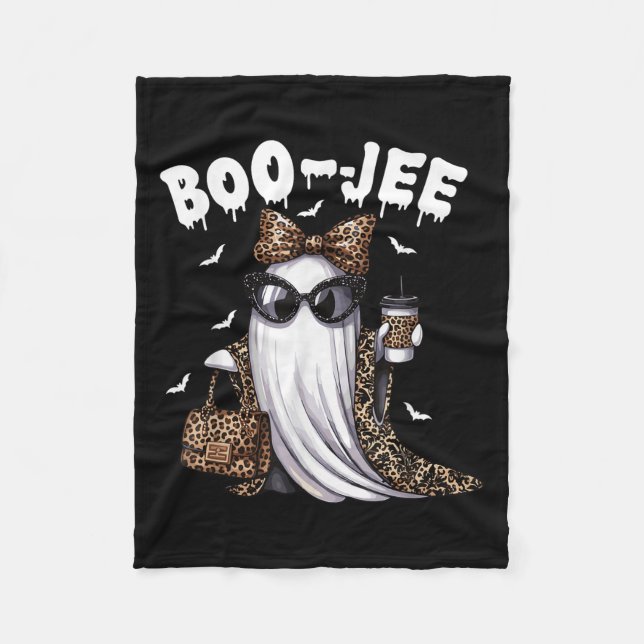 Cobertor De Velo Boo Jee Ghost Shirt Soky Vibes Halloween Boujee Wo (Frente)