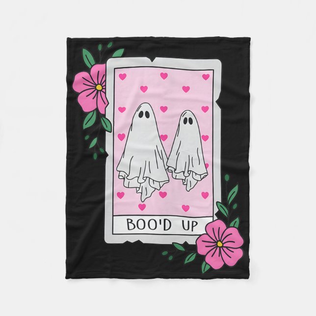 Cobertor De Velo Boo Up Ghost Tarot Halloween Engraçado Fantasma (Frente)