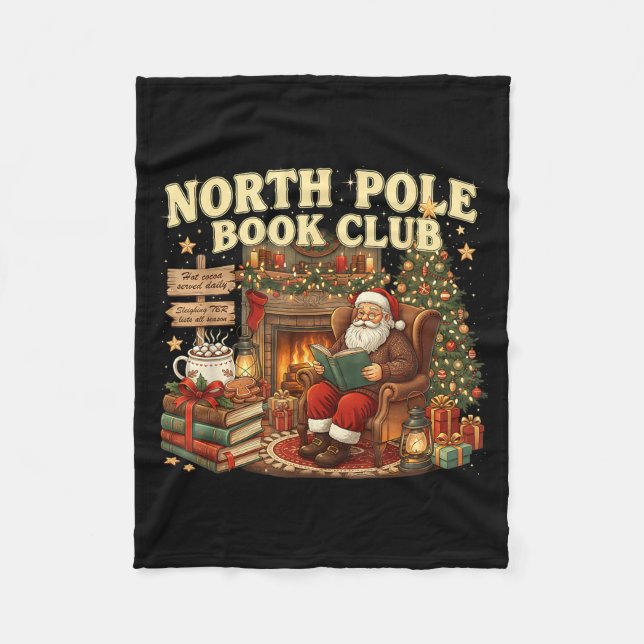 Cobertor De Velo Book Club Cozy Christmas Reading Gift  (Frente)