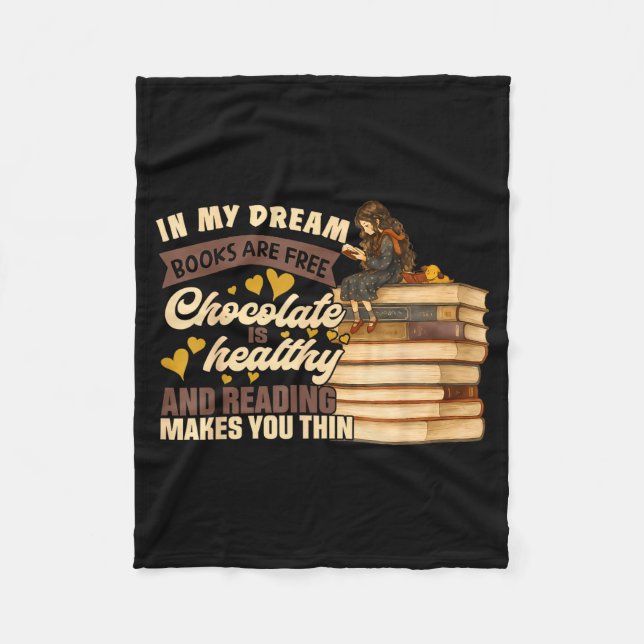 Cobertor De Velo Book Lover Gift Reading Gift Sweet Chocolate Lover (Frente)