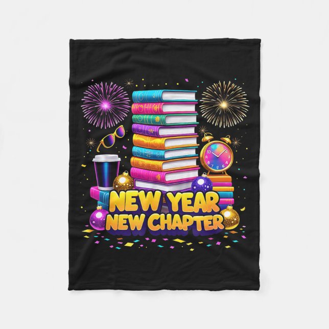 Cobertor De Velo Book Lovers Happy New Year Chapter 2026 Bookworm F (Frente)