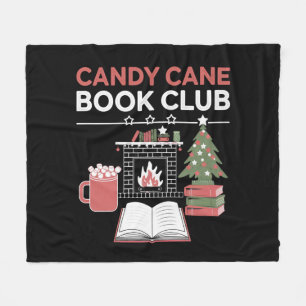 Cobertor De Velo Bookish Christmas Candy Cane Book Club Bookish