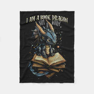Cobertor De Velo Bookote Citação Eu Sou Um Dragão De Livro Não Uma 