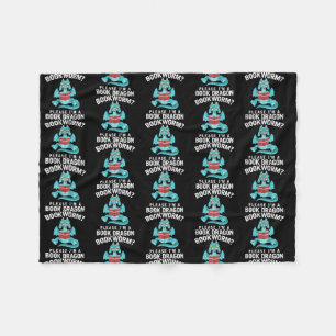 Cobertor De Velo Bookworm Por Favor Sou Um Dragão De Livro Lendo En