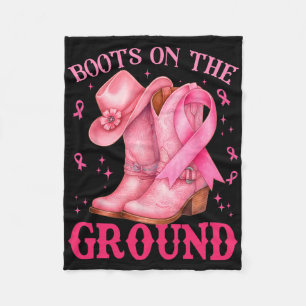 Cobertor De Velo Boot No Chão, Cancer De Mama De Garota Rosa Rosa