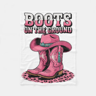 Cobertor De Velo Boots On Ground Country Cowboy Western