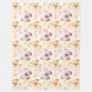Cobertor De Velo Borboleta Aquarela