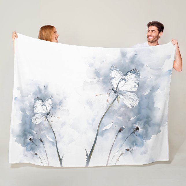 Cobertor De Velo Borboleta Aquarela em Dandelion Breeze (In Situ)