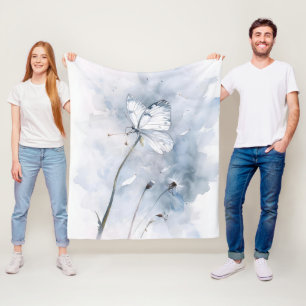Cobertor De Velo Borboleta Aquarela em Dandelion Breeze