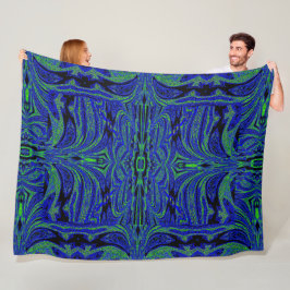 Cobertor De Velo Borboleta Azul em Verde