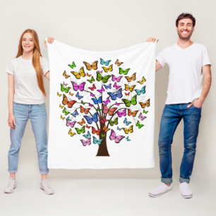 Cobertor De Velo Borboleta colorida vibrante