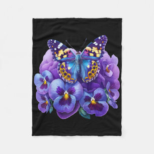 Cobertor De Velo Borboleta Com Flores Roxas Amnésia Viola Heime