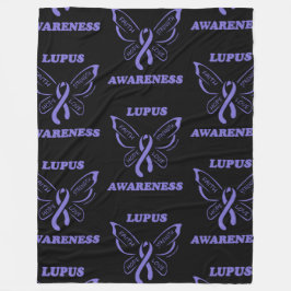 Cobertor De Velo Borboleta/Consciência... Lupus Fleece Blanket