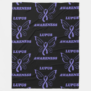 Cobertor De Velo Borboleta/Consciência... Lupus Fleece Blanket