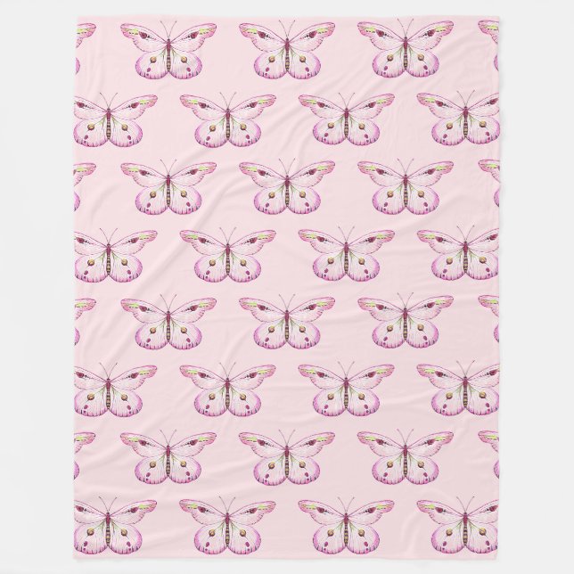 Cobertor De Velo Borboleta de pintura aquosa 2a (Frente)
