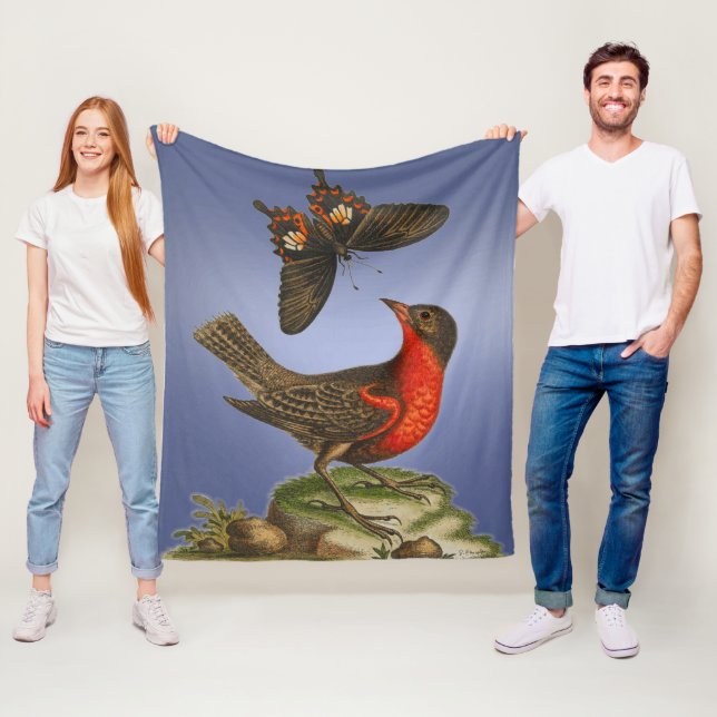 Cobertor De Velo Borboleta e pássaro natural (In Situ)