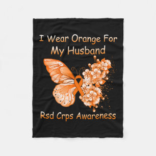 Cobertor De Velo Borboleta Eu Uso Laranja Pelo Meu Marido Rsd Crps