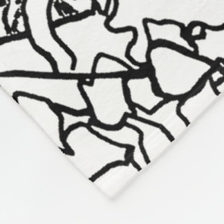 Cobertor De Velo Borboleta floral em preto e branco - personalize