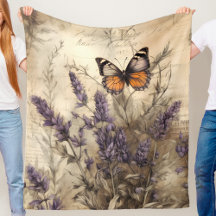Borboleta Lavanda Confortável Estampa Vintage