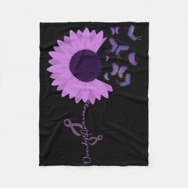 Cobertor De Velo Borboleta Roxo Fita Girassol (Frente)