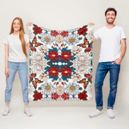 Cobertor De Velo Borboleta sem fervura e padrão de flores - Inspir