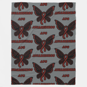 Cobertor De Velo Borboleta/Sensibilização...APS Fleece Blanket