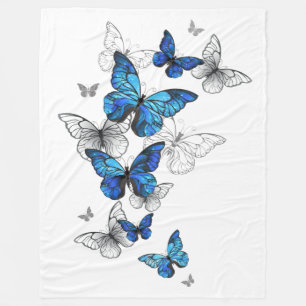 Cobertor De Velo Borboletas Azuis Morpho