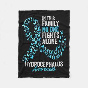 Cobertor De Velo Borboletas do Mês de Consciência Fita Azul Claro