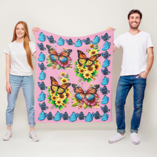 Cobertor De Velo Borboletas e flores são as coisas mais bonitas