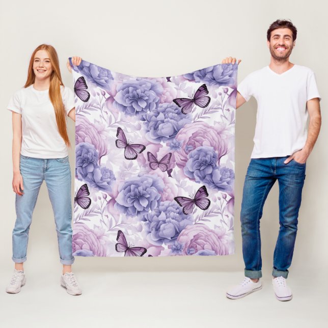 Cobertor De Velo Borboletas roxas e borboletas (In Situ)