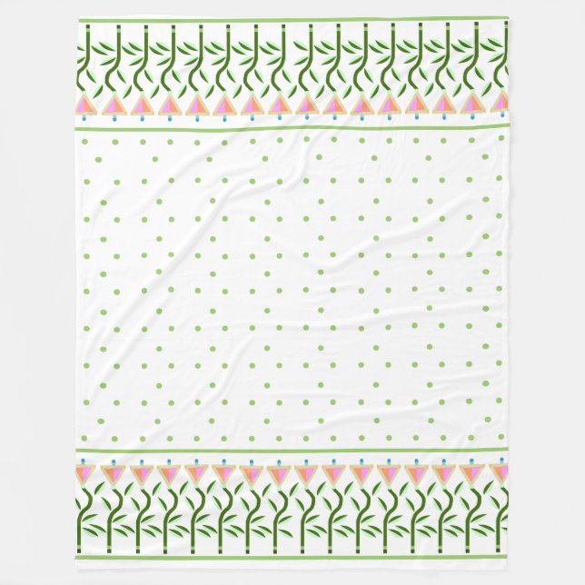 Cobertor De Velo Borda bonito das tulipas estilizadas (Frente)