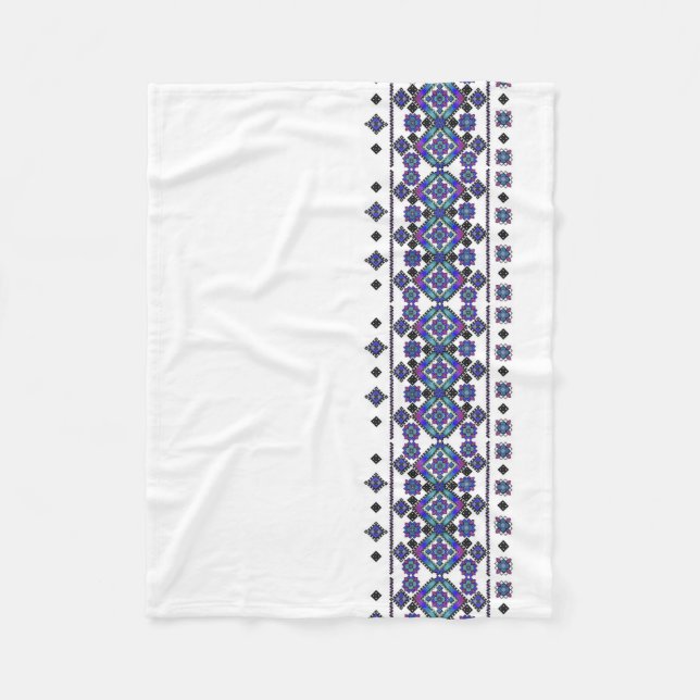 Cobertor De Velo Bordado azul (Frente)