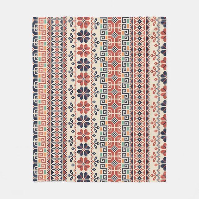 Cobertor De Velo Bordado Palestiniano Motif: Beleza Tradicional. (Frente)