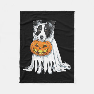 Cobertor De Velo Border Collie Cão Fantasma Halloween