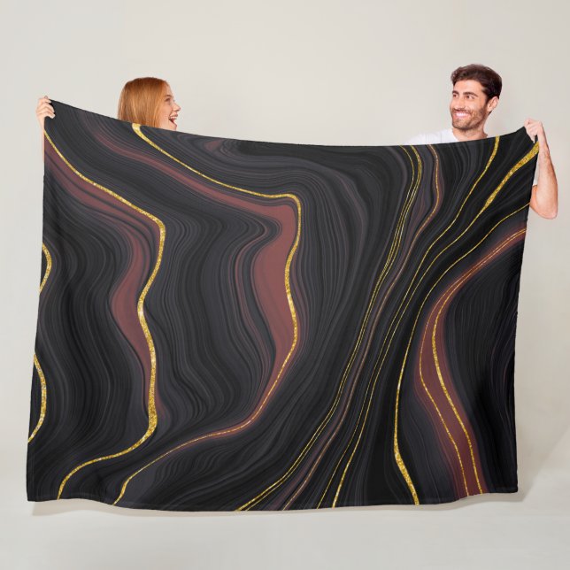 Cobertor De Velo Borgonha e mármore de ouro (In Situ)