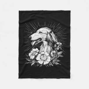 Cobertor De Velo Borzoi Dog Lover Estilo Retro Tatuagem