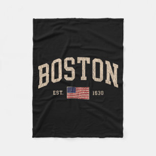 Cobertor De Velo Boston Machusetts 4 de Julho Bandeira dos EUA Retr