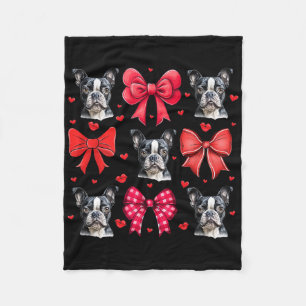 Cobertor De Velo Boston Terrier Coquete Laço Cachorrinho Mãe Valent
